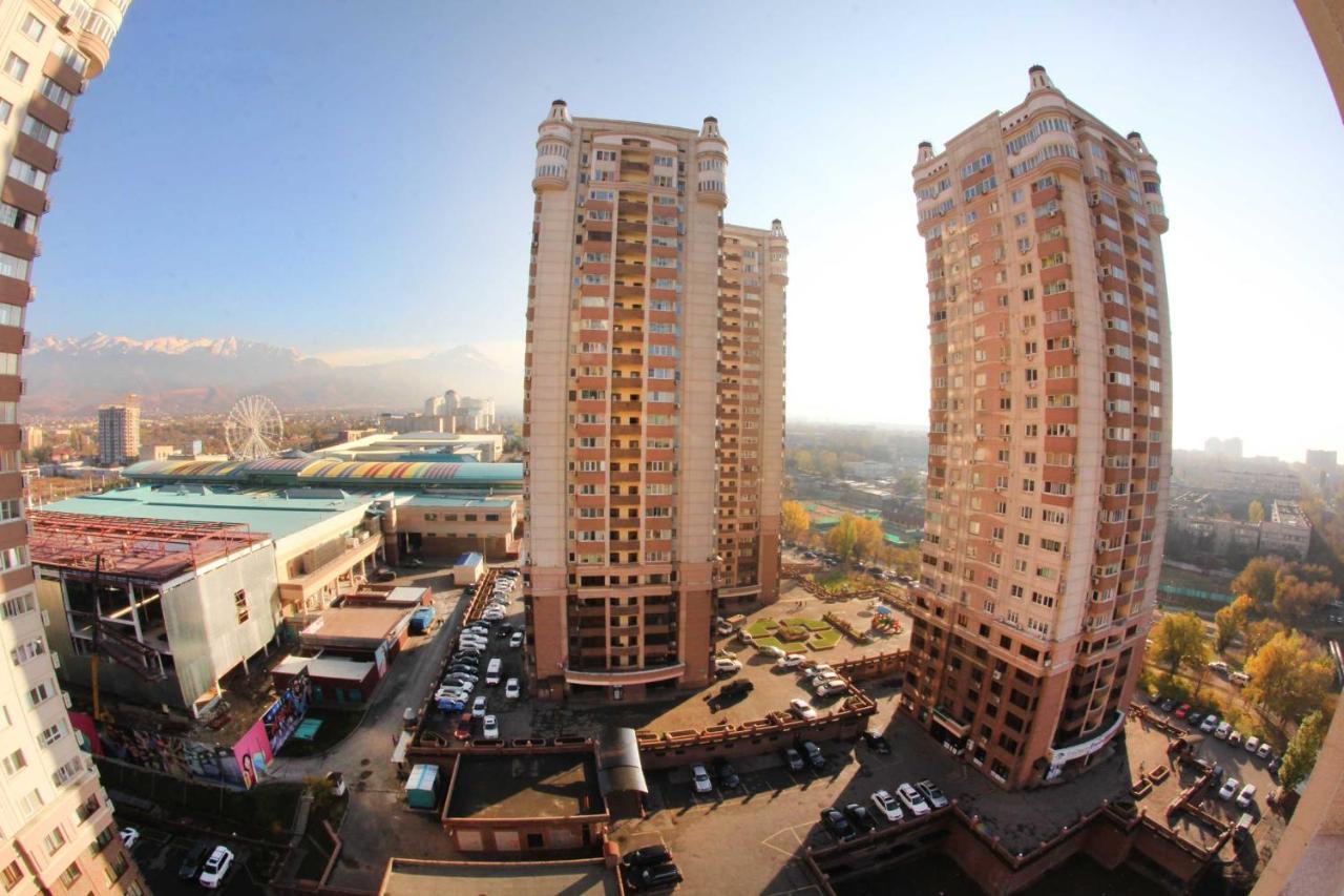 2 Ком Студия На 18 Этаже С Панорамным Видом На Горы В Жк Мега Тауер Almatî Exterior foto